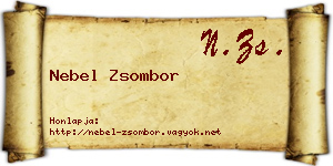 Nebel Zsombor névjegykártya