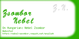 zsombor nebel business card
